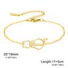 Lemegeton Personalized Name Bracelets Custom Cat Pendant for Women Child Stainless Steel Jewelry Bracelet Family Birthday Gifts