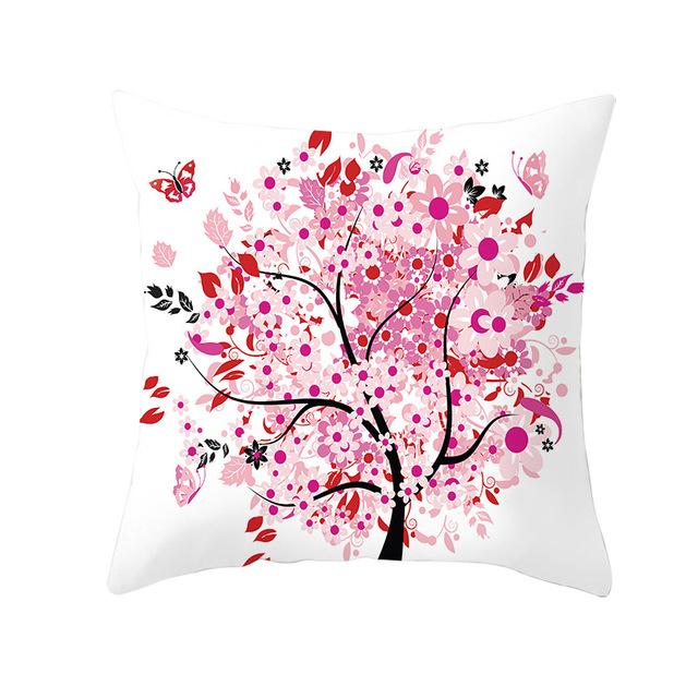Colorful Tree Printing Decorative Pillowcase Colorful Tree Pillow Case Polyester Tree Pattern Pillow Cover Kussensloop Zt287