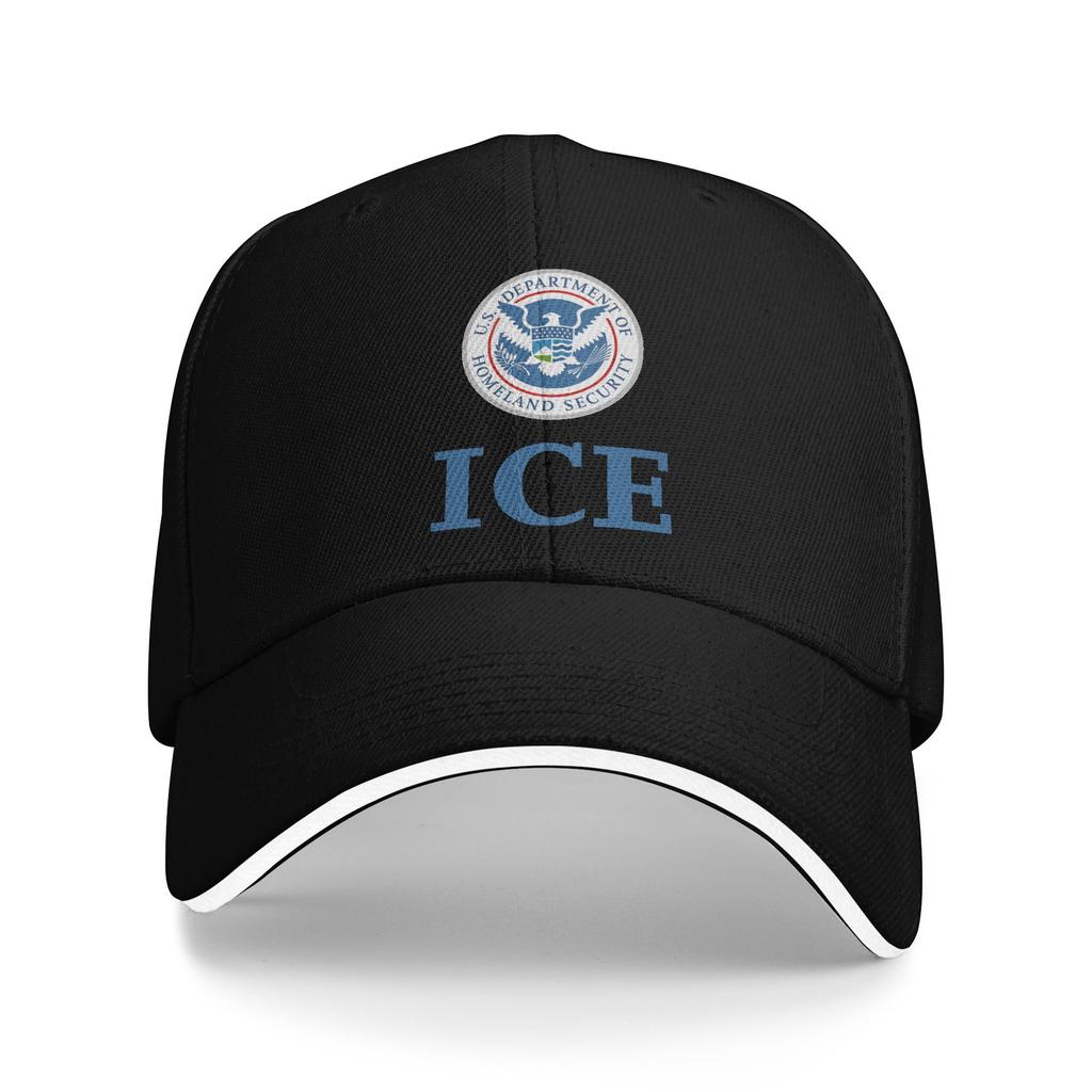 Immigration and Customs Enforcement  ICE  Sun Baseball Cap  Trendy Trucker Hat For UnisexTeens Outdoor Sport Baseball Caps