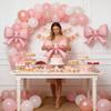 6 Stück Rosa Matt Folien Schleifenballons Fliege Rosa Ballon für Hochzeit Brautparty Dekoration Ballon für Mädchen Geburtstagsparty Foto Requisite