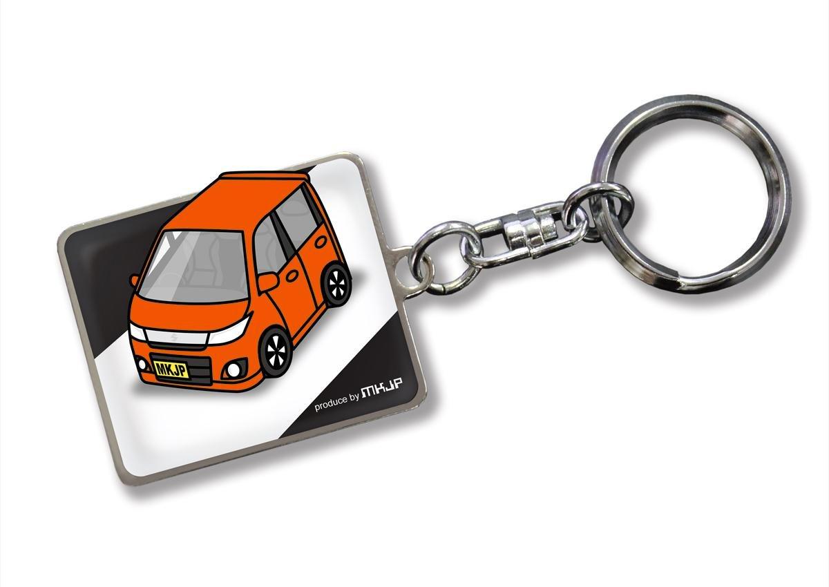 

Custom Keychain for Wagon R Stingray Black Orange Car Color [MKJP] MH23S, Base,