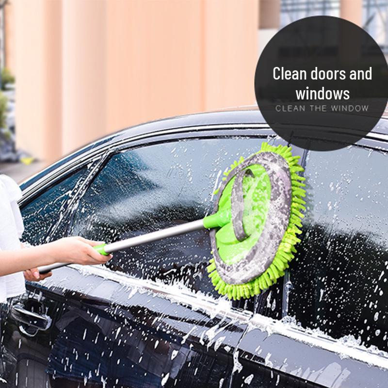 Einziehbarer Autowaschmopp mit weichen Borsten – schonend zum Lack, inkl. Auto-Reinigungswerkzeug