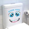 1 Pc Glow-in-the-Dark Funny Face Toilet Stickers Waterproof Removable Self-Adhesive PVC Decals Bathroom Decor Wall Stickers