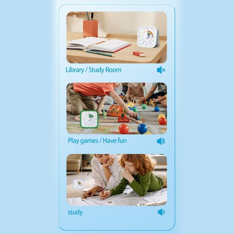 Fun Cartoon Shaped Noiseless Operation Timer For Children Learning Playtimes Practical Time Management Tool