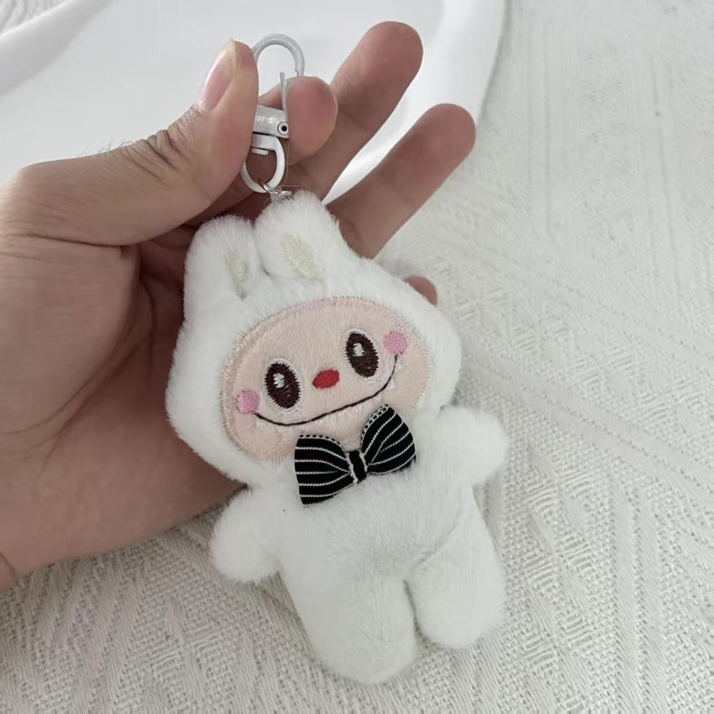 Keychain Plush Rabbit Doll Rab Cute Gift Cloth Labubu Bag Pendant Back Plush Pendant Brooch
