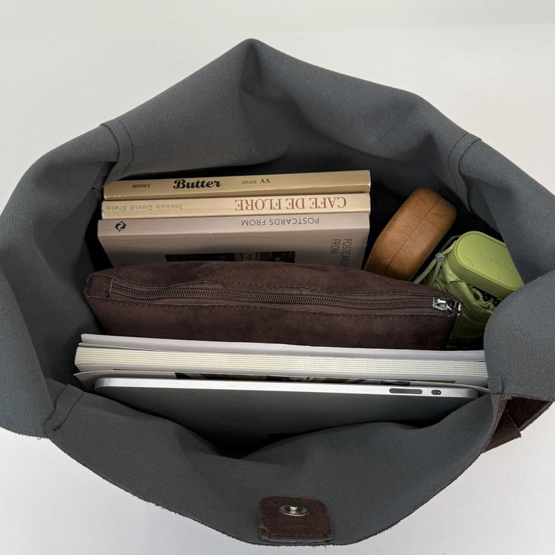 Suede Hobo Bag with Open Top Design Large Capacity Everyday Fashion Shoulder Bag