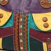 Colorful PU Leather Handbag for Women – Boho-Style Patchwork Design with Braided Details and Adjustable Strap, Perfect for Casual Wear