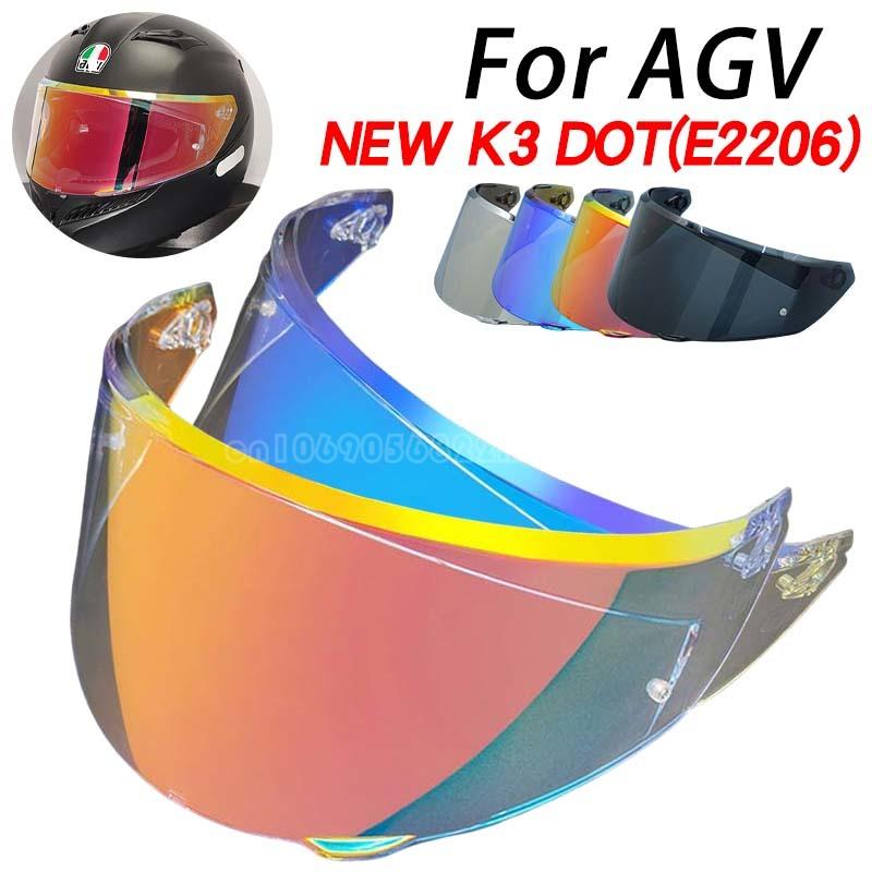 Nuovo Visore K3 2023 per Casco K3 E2206, Lente per Casco da Moto Schermo Paravento Mirino Occhiali Schermo Mica Accessori Antiappannamento per AGV