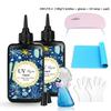 UV Resin Clear, Hard, Upgraded Crystal Clear Epoxy Resin Up Premixed UV Cure Resin For Craft Jewelry Making Resin Craft Casting