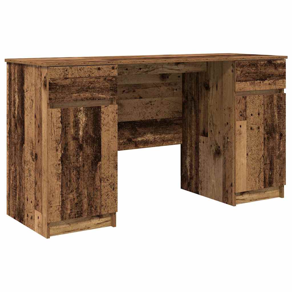 Vintage Style Desk with Shelf 140 X 49 X 76 Cm Engineered Wood