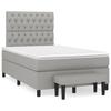 Vidaxl Letto Continentale Con Materasso, Grigio Chiaro, 120X190 Cm Tessuto
