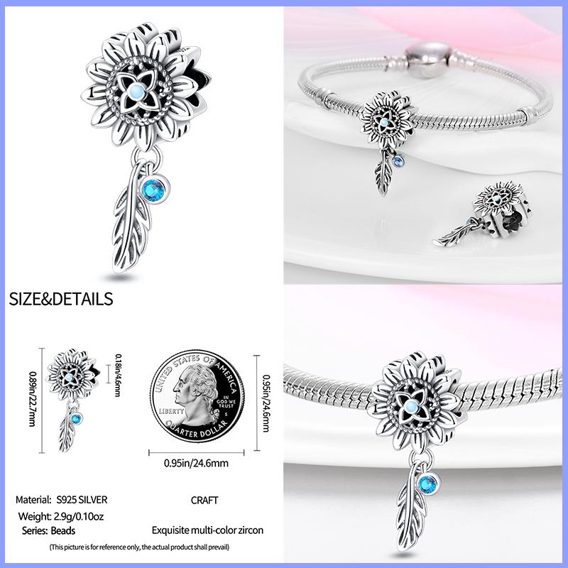 Fashion 925 Silver Colorful Dreamcatcher Charms Beads Fit Qikaola 925 Bracelets Exquisite DIY Jewelry Gifts