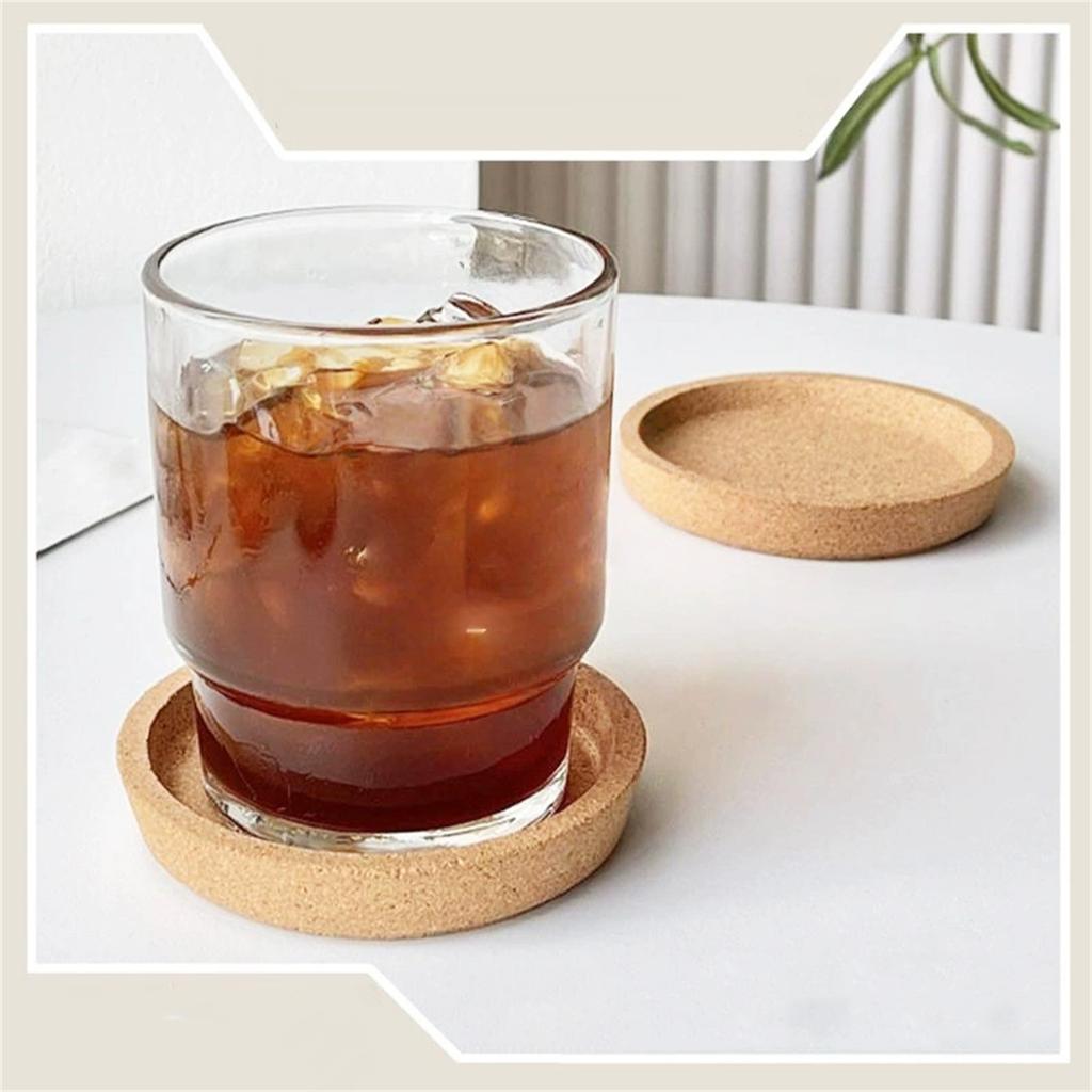 Round Cork Heat , Absorbent Cup Mats for Coffee Tea Drinks