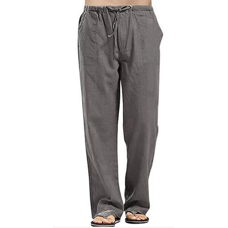 Spring Linen Wide Men Pants Korean Trousers Oversize Cotton Streetwear Male New Yoga Pants Casual Men Clothing Sweatpants