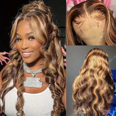 Fashion Front Lace 13*4 Lace Wig African Hot Selling Big Wave Long Curly Hair Chemical Fiber Full Headgear Wig