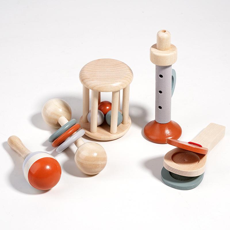 5Pcs Baby Musical Instruments Sensory Rattle Toys Early Educational Baby Musical Toys Montessori Toys Birthday Gifts For Kids