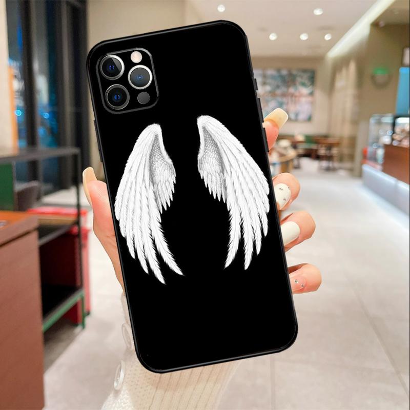 Wings Angel Devil Phone Case For iPhone 17 Air 16 14 13 11 15 Pro Max mini 15 16 Plus 16e Protective Cover
