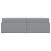 Bed Frame with Mattress Light Grey 200 x 200 cm Fabric
