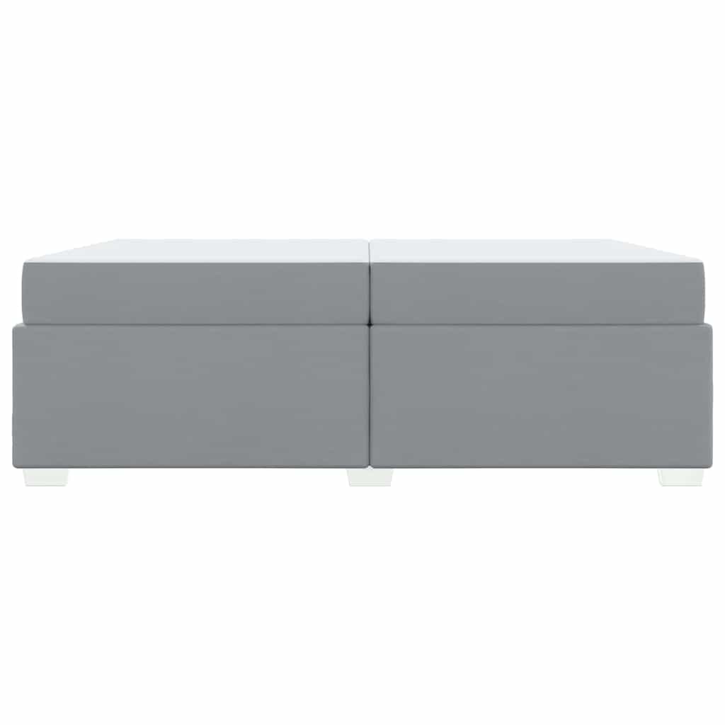 Bed Frame with Mattress Light Grey 200 x 200 cm Fabric