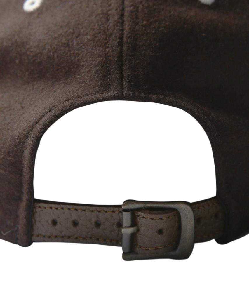 YALE Wool Leather Strap Cap_Dark Brown