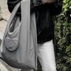 Geantă de Cumpărături Pliabilă Argintie Gri în Formă de Inimă Portabilă Geantă Tote Portabilă Zilnică