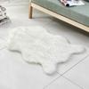 Soft Imitation Wool Bedside Rug Fluffy Shaggy Floor Protection Long Plush Rug Washable Home Decor Bedroom Carpet Bedroom
