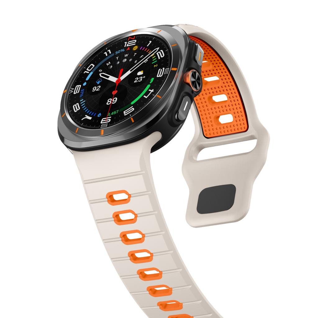 Sports Two-Tone Silicone Strap For Samsung Galaxy Watch Ultra 47mm Watchband Accessories For Samsung Galaxy Ultra Band Bracelet