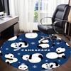 1pc Panda Snowflake Office Round Area Rug, Indoor Mat Suitable For Office, Under Office Chairs Bedroom Living Room Home Decor, Room Deco
