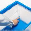 SANWA SUPPLY Faltbar 50 Liter mit Behälter, Deckel, Transparent, CNT-CV50CL