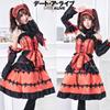 Date A Anime Live Tokisaki Kurumi Cosplaycostume Lolita Dress Girl Halloweensuit