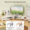 Corner Desktop Monitor Stand with Storage Rack