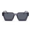 Luxury Vintage Black Square Oversize Sunglasses Acetate Polarized Custom Logo Thick Sun Glasses for Men Women Transparent