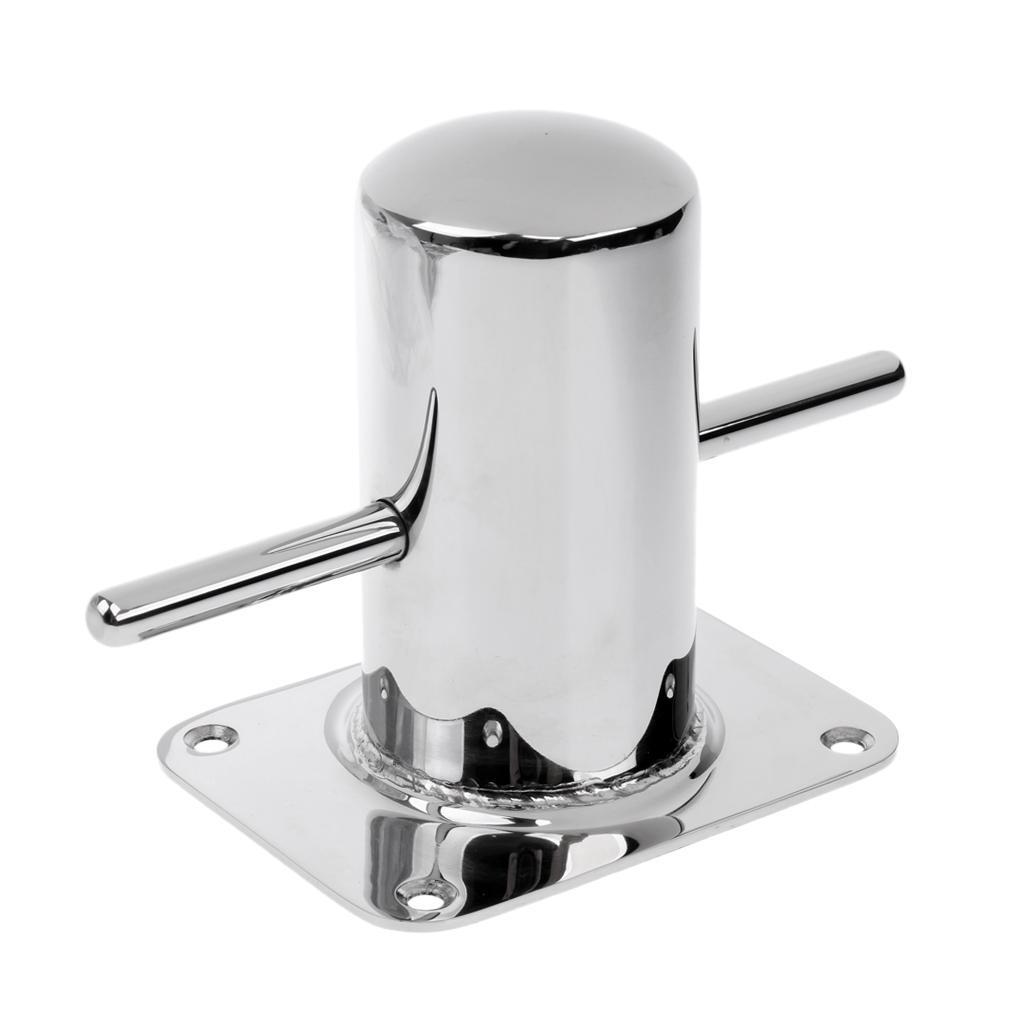 Marine 316 Stainless Steel Single Cross Bollard Boat Yacht Mooring Cleat