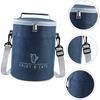 Portable Navy Insulated Lunch Bag - Oxford Cloth Thermal Cooler Tote for Camping Picnics and Travel
