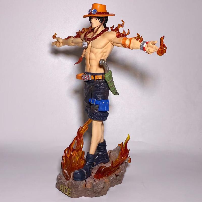 27cm Anime One Piece Ace Figure Portgas D Ace Action Figurine Pvc Statue Collectible Model Toys For Childern Christmas Gifts