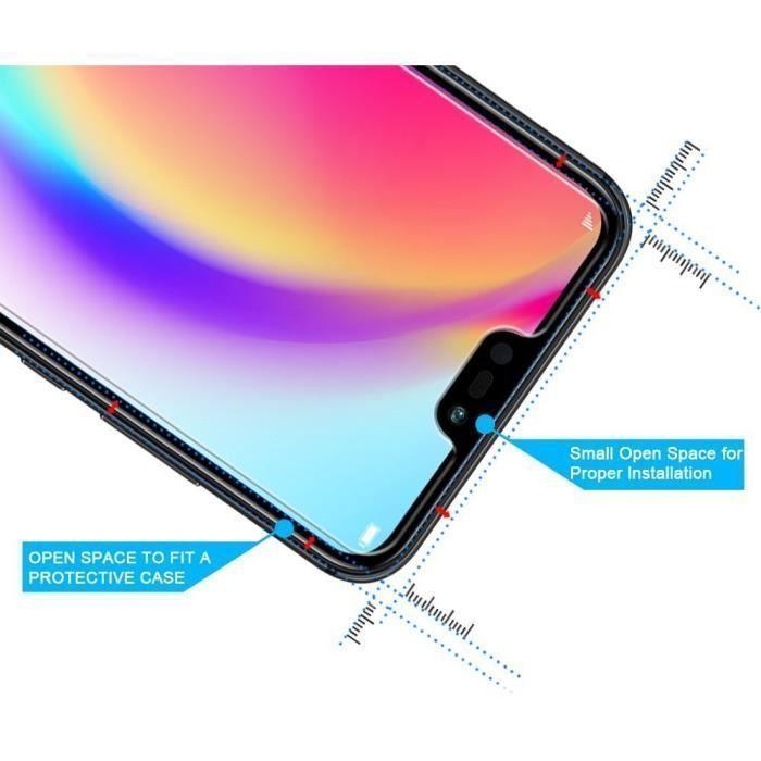 Screen Protector Glass Film - Phonillico® - Huawei P20 LITE - Pack of 3 - Tempered Glass - Scratch Resistant
