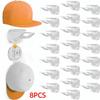 8Pcs Multi-Purpose Adhesive Hat Hooks No Drilling Wall Mounted Hat Rack  Bedroom Decor