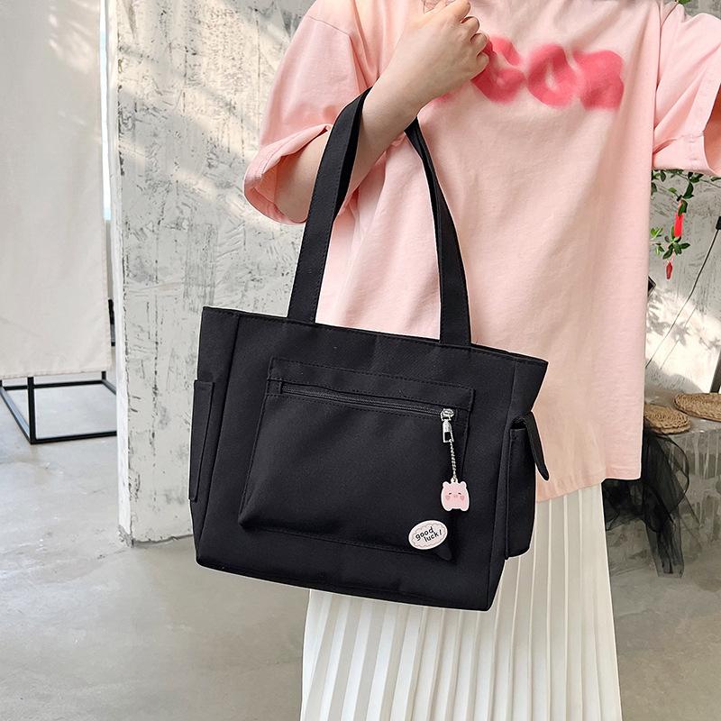 College Students Commute To Class, Large-capacity Handheld Cloth Bags, Large Bags, Women's New Canvas Bags, Shoulder Tote Bags