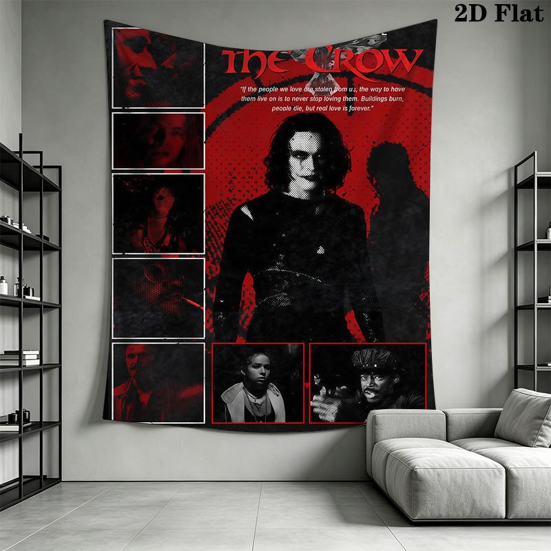 The Crow Movie Poster Tapestry Tapestry Wallmounted Background Cloth Wall Covering Decoration Background Cloth Atmospheric Background Cloth