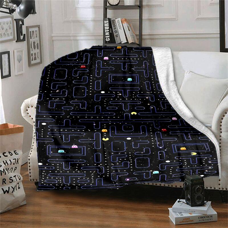 Pixel-Spiel Flanelldecke Weich Warm Ganzjahres-Überwurf, Design für Camping, Autoreisen, Wandern Sofa, Bett, Büro Perfektes Geschenk für Partys