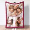 Personalized Photo Blanket, Custom Holiday Home Decor,Christmas Gift