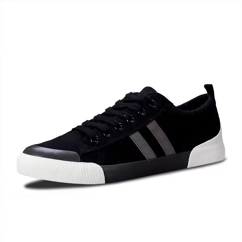 

Summer Men s Canvas Shoes Outdoor Fashion Skateboard Shoes for Men Comfor Non-Slip Casual Sneakers Breathable Men Walking Shoes 38 чорний