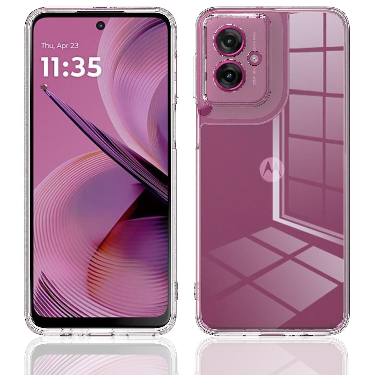 

For Motorola Moto G55 5G Clear Phone Case TPU+Acrylic Shockproof Phone Back Cover Transparent