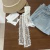 French Lace Lace Waistband Hollow Embroidery Thin Dress Belt Unique Tie Up Belt  Summer Season
