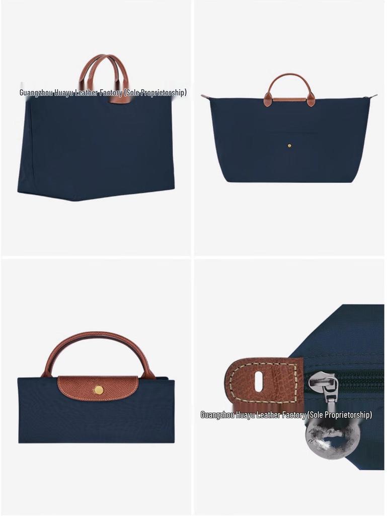High-Quality Dragon-Inlaid Cowhide Travel Bag: Large, Lightweight, Waterproof Nylon Shoulder Handbag