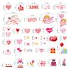 Playful Xh110 Family Interactive Heart Window Clings For Valentines Day Decor