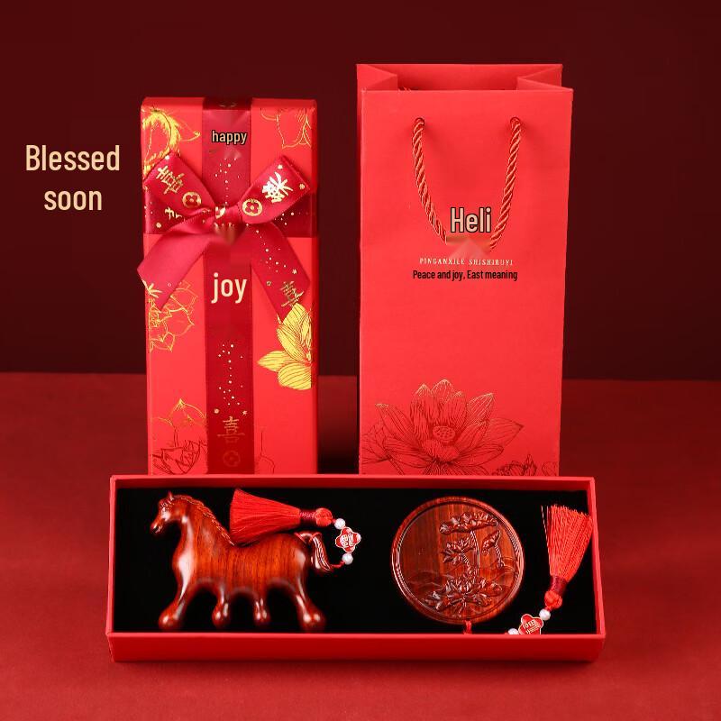 Sandalwood Tassel Head Meridian Massage Comb Gift Set