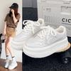 Thick-soled Lightweight Muffin Little White Shoes Women's Height-increasing Niche Board Shoes 2025 Super Hot New Spring and Summer Casual Sports Shoes