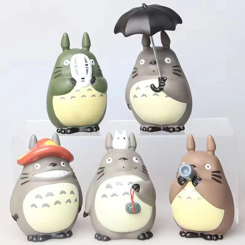 

5pcs Anime Cartoon Totoro Figure Statue Ensemble Cute Room Decorations Kawaii Fashion Kid s Toy Collectible Kids Gift