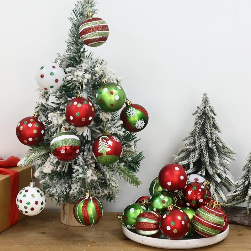 6cm Festival Christmas Balls Ornament Christmas Cheer Tree Balls Ornament with Fine Detailing Festival Hanging Bauble